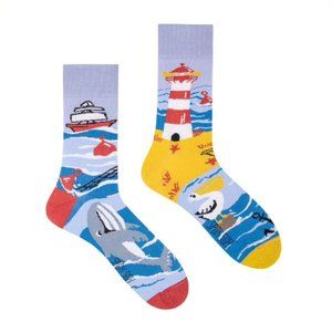 Beach Lighthouse Sock